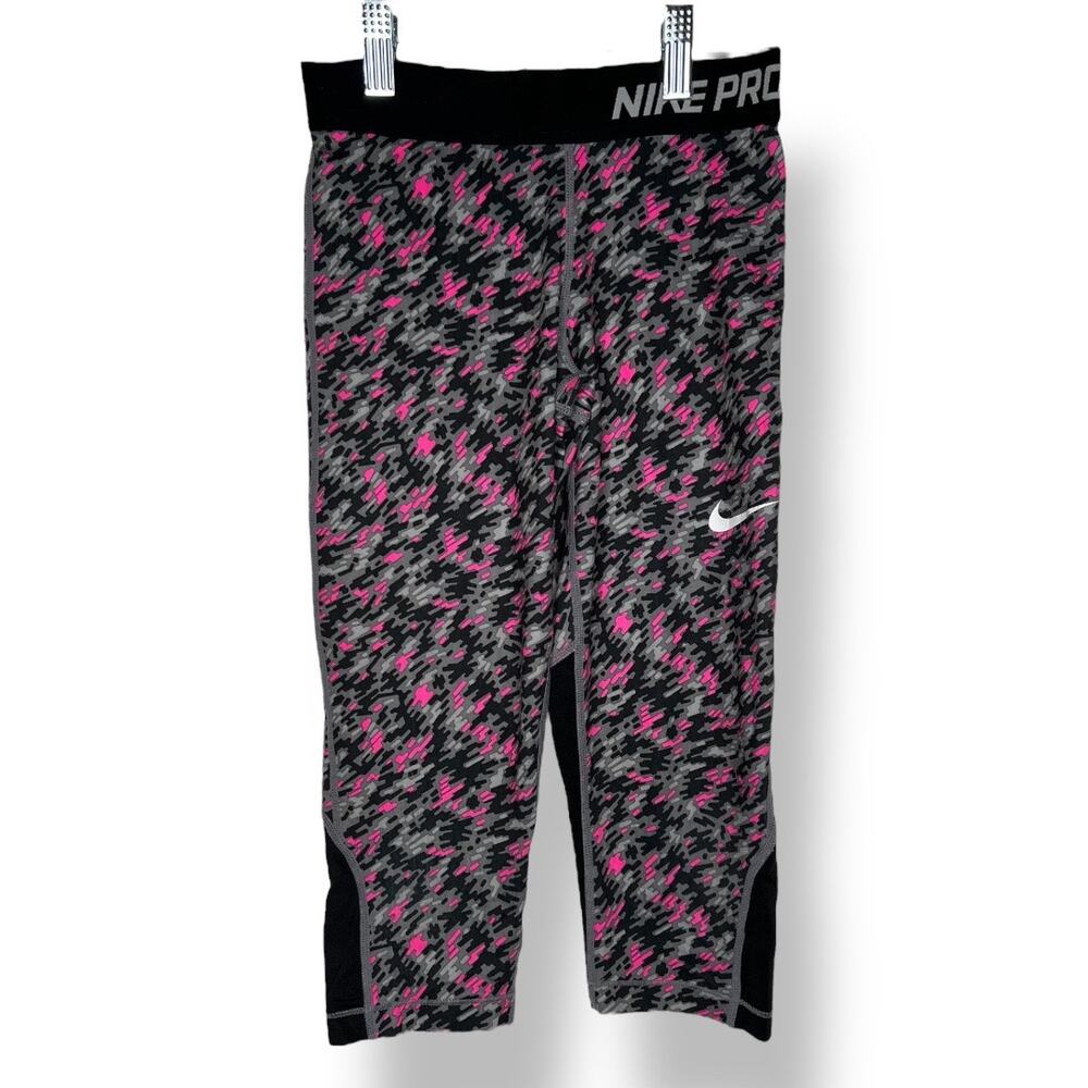 Girls Nike Pro Cropped Compression Leggings Medium